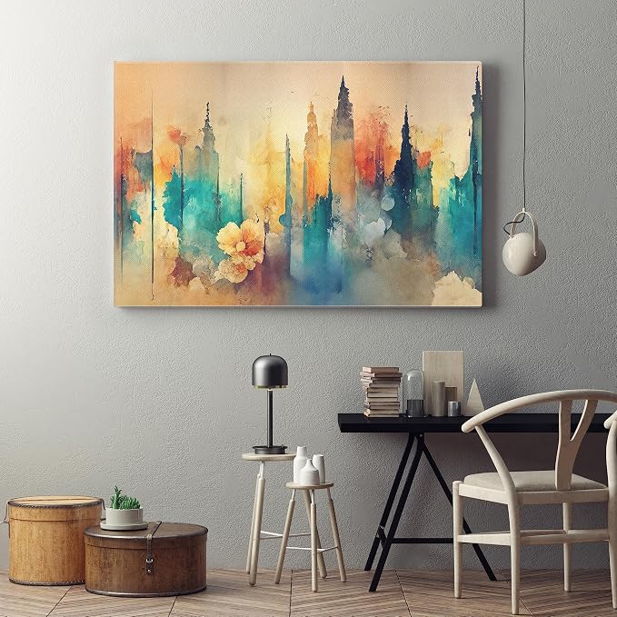 Abstract 3D canvas print, 60x40cm, Beige