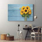 Sunflower print canvas wall art 60 x 40 cm