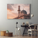 Canvas wall art with an Islamic mosque print, 60x40 cm, brown