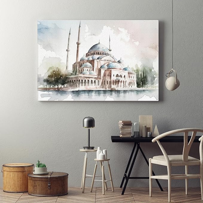 Canvas wall art print of Selimiye Mosque, 60x40 cm, beige